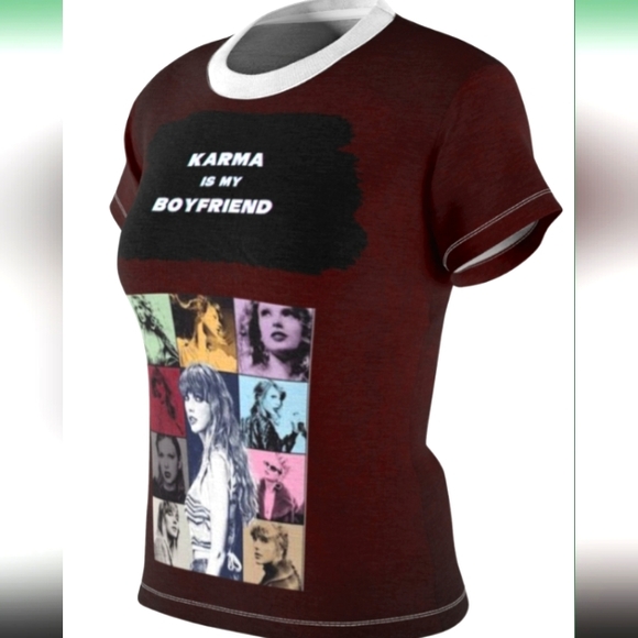 Taylor Swift New "Karma is My Boyfriend" Woman's Top Short Sleeve - Picture 4 of 6
